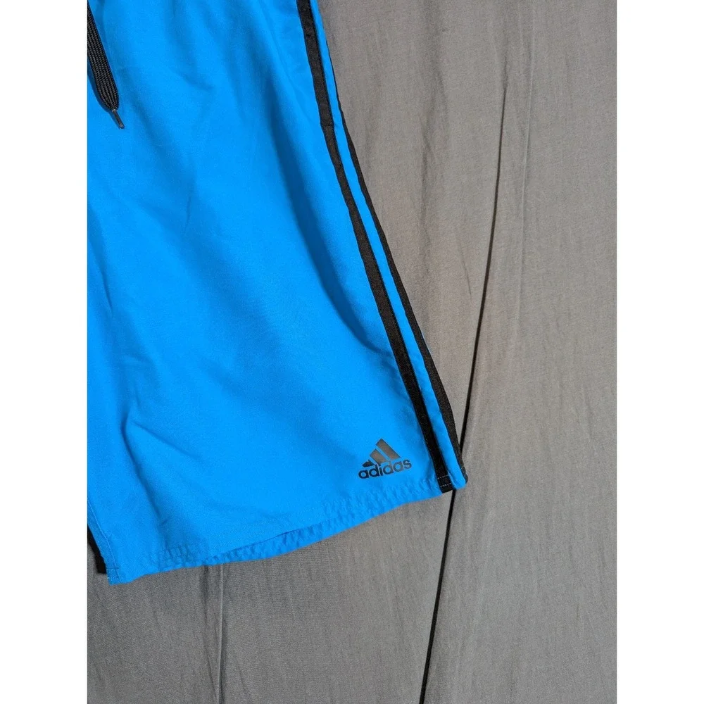 ADIDAS Size XL Boy Blue Stretch Waist Pocket‎ Drawstring Lined Swimming Shorts